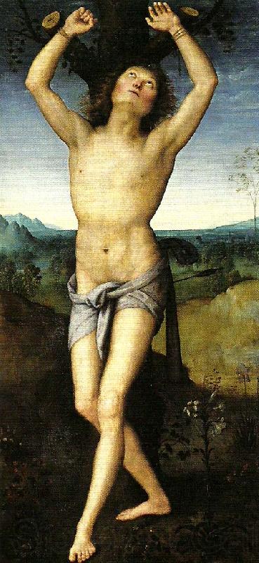 Pietro Perugino st sebastian Spain oil painting art